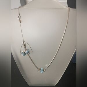 ❤️3 PC MICHAEL ANTHONY M 925 STERLING and BEADED NECKLACE AND EARRINGS